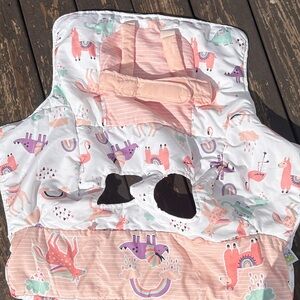 Pink Flamingo & Dino cart cover